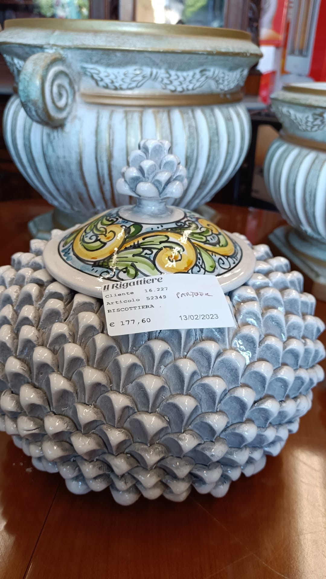 Biscottiera ceramica di Caltagirone - Il Rigattiere